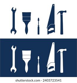 handyman logo vector icon illustration template. logo is suitable for repair and construction business