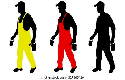 handyman - painter dressed in work clothes