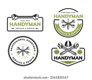 handyman repair logo template design