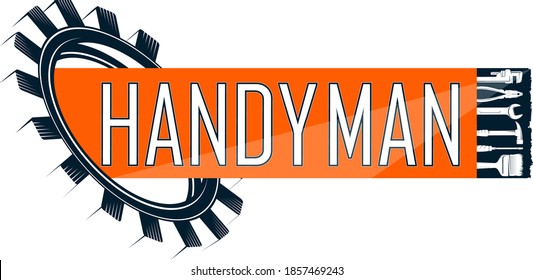 Handyman symbol for service and repair with design tool