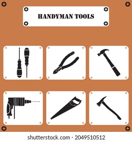 plantilla de herramientas de handyman, se puede utilizar para un logotipo o como signo