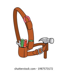 Handyman Toolbelt Design Illustration Vector Eps Format , Suitable For Your Design Needs, Logo, Illustration, Animation, Etc.