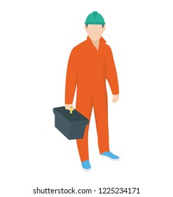 
Handyman toolkit flat icon, lineman 
