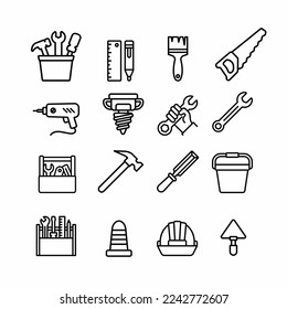 Handyman tools icon template. Stock vector illustration.