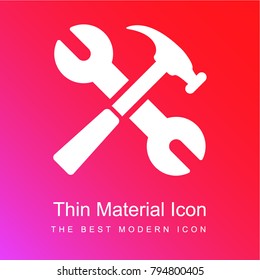 Handyman Tools red and pink gradient material white icon minimal design