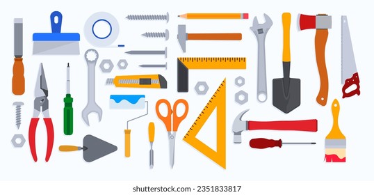 handyman tools vector pack - handyman tools. elements of the tools of the workers. eps file