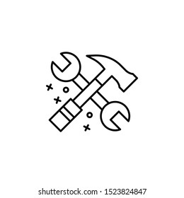 Handyman tools worker icon. Element of manufacturing