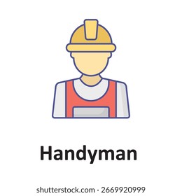  Handyman Vetor Icon que pode facilmente modificar ou editar

