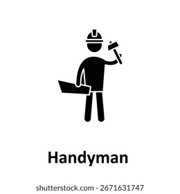 Handyman-Vektorsymbol, das leicht geändert oder bearbeitet werden kann

