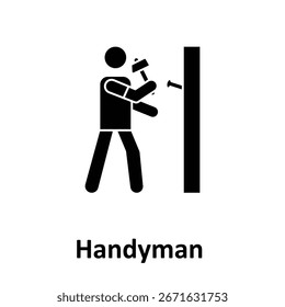 Handyman Vetor Icon que pode facilmente modificar ou editar

