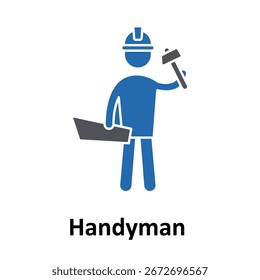 Icono de Vector de Handyman que puede modificar o editar fácilmente

