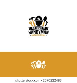 Handyman vector logo design template