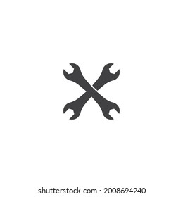 Handyman Wrench logo vector flat design 