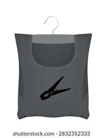 Hang clips bag. vector illustration