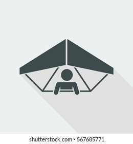 Hang glider concept - Minimal vector icon
