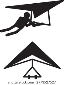 Hang glider Hang gliding icon vector illustration isolated