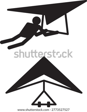 Hang glider Hang gliding icon vector illustration isolated