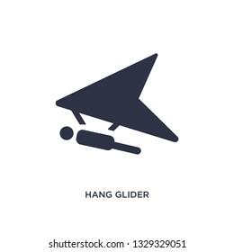 hang glider icon. Simple element illustration from free time concept. hang glider editable symbol design on white background. Can be use for web and mobile.