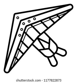  hang glider icon vector
