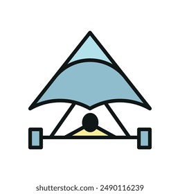 Hang glider icon vector design templates simple and modern concept