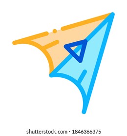 Hang Glider Icon Vector. Outline Hang Glider Sign. Isolated Contour Symbol Illustration