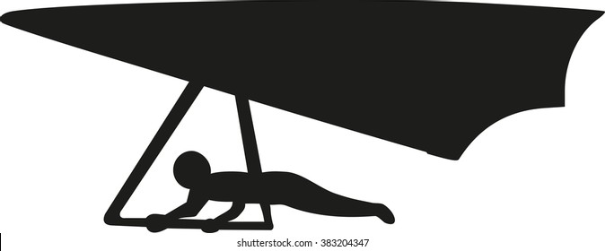 Hang glider silhouette