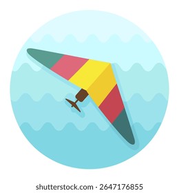 Hang Glider vector icon. Travel. Summer. Summertime. Holiday. Vacation, eps 10