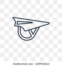 Hang glider vector outline icon isolated on transparent background, high quality linear Hang glider transparency concept can be used web and mobile