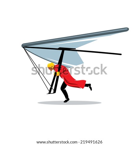 Hang gliding Branding Identity Corporate vector logo design template Isolated on a white background