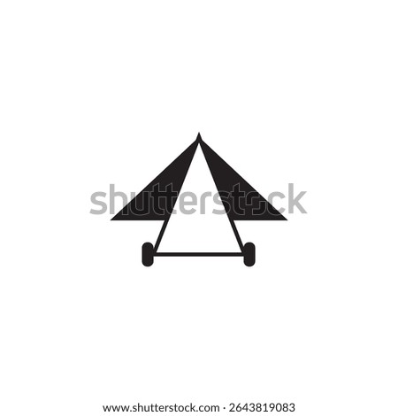 hang gliding icon illustration element design 