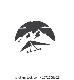 hang gliding icon vector illustration design template