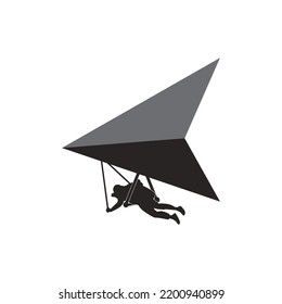 Hang Gliding Icon Vector Illustration Logo Template