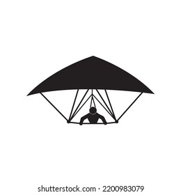 Hang Gliding Icon Vector Illustration Logo Template