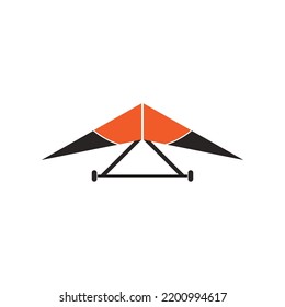 Hang Gliding Icon Vector Illustration Logo Template