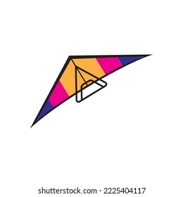  hang gliding icon vector illustration symbol design