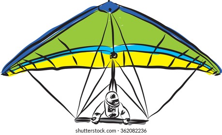 hang gliding illustration