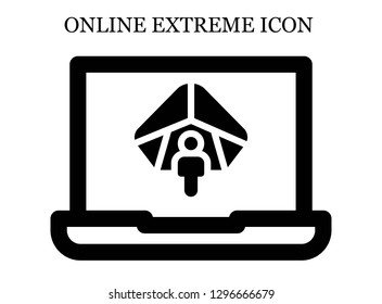 Hang gliding search icon. Editable Hang gliding search icon for web or mobile.