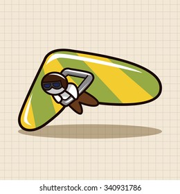 Hang gliding theme elements vector,eps