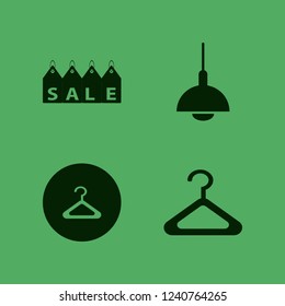 hang icon. hang vector icons set sale tags, hanger and chandelier