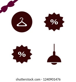 hang icon. hang vector icons set discount tag, chandelier and hanger