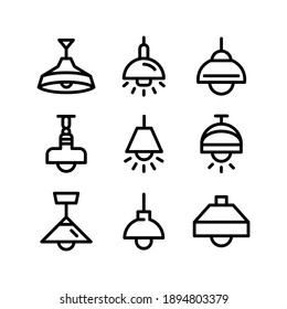 hang lamp icon or logo isolated sign symbol vector illustration - Collection of high quality black style vector icons
