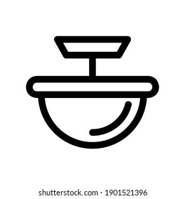 icono de lámpara colgante o logotipo símbolo de signo aislado ilustración vectorial - iconos vectoriales de estilo negro de alta calidad
