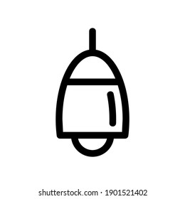 icono de lámpara colgante o logotipo símbolo de signo aislado ilustración vectorial - iconos vectoriales de estilo negro de alta calidad
