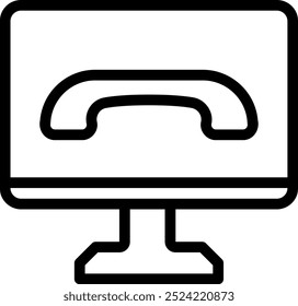 hang up line icon illustration vector