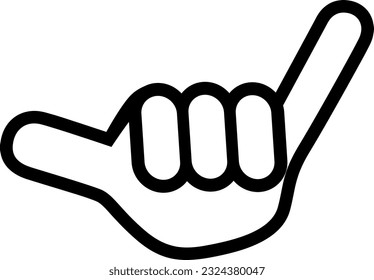 Hang Loose Icon, Hand icon (Editable) - Vector Illustration