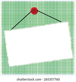 Hang on a background fabric