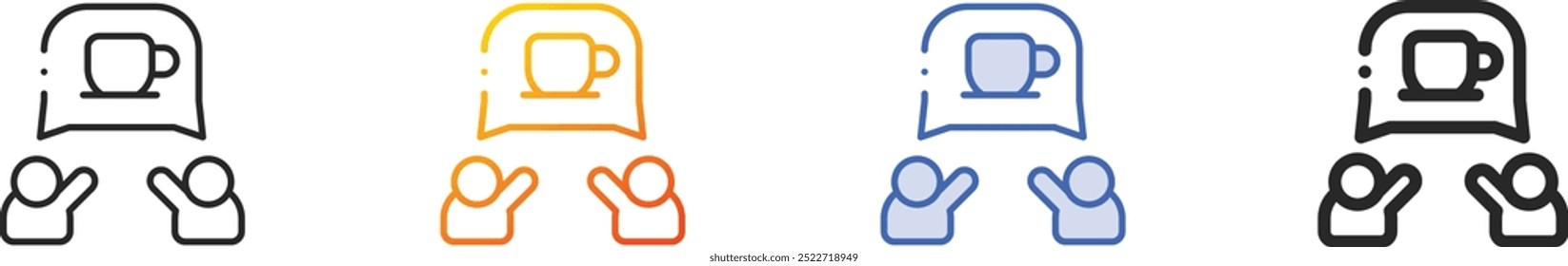 hang out icon.Thin Linear, Gradient, Blue Stroke and bold Style Design Isolated On White Background