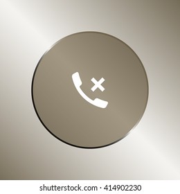 Hang up the phone flat vector icon. Stock illustration