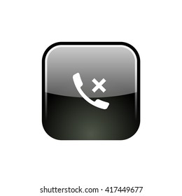 Hang up the phone flat vector icon. Stock illustration