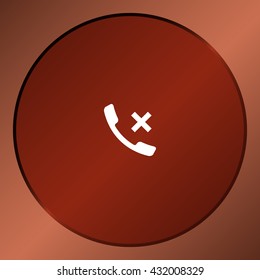 Hang up the phone flat vector icon. Stock illustration